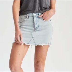 Light wash denim skirt